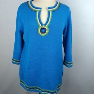 🏵️Coldwater Creek pullover sweater boho beads